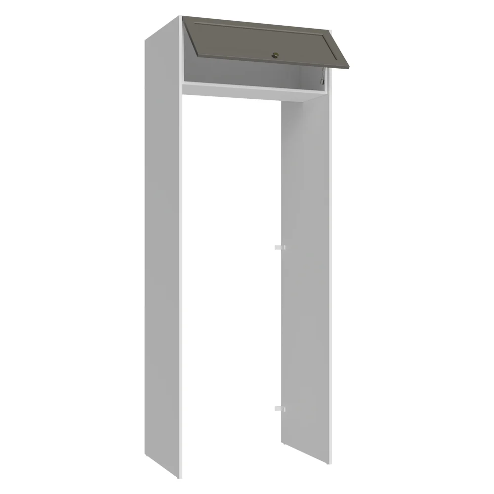 Mueble para empotrar Heladera 83 cm 1 Puerta Rebatible Blanco/Gris Vik Madesa - Image 5
