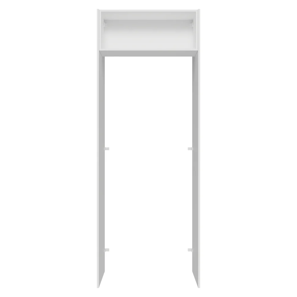 Mueble para empotrar Heladera 83 cm 1 Puerta Abatible Blanco/Marrón Stella Madesa - Image 10