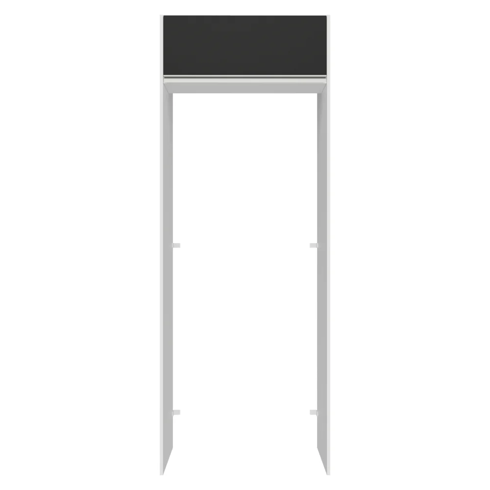 Mueble para empotrar Heladera 83 cm 1 Puerta Rebatible Blanco/Negro Glamy Madesa - Image 6