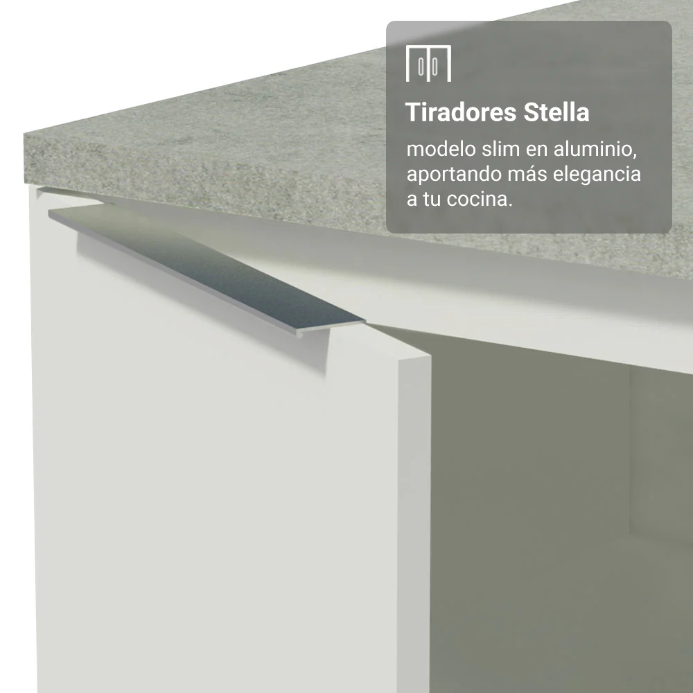 Mueble para empotrar Heladera 83 cm 1 Puerta Rebatible Blanco Stella Madesa - Image 5