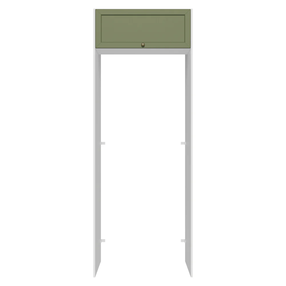 Mueble para empotrar Heladera 83 cm 1 Puerta Rebatible Blanco/Verde Vik Madesa - Image 10
