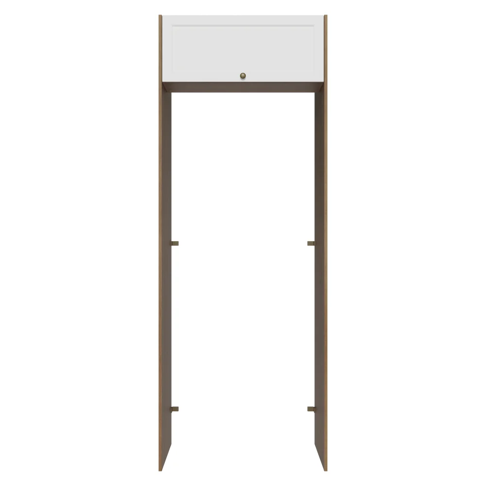 Mueble para empotrar Heladera 83 cm 1 Puerta Rebatible Marrón/Blanco Vik Madesa - Image 10