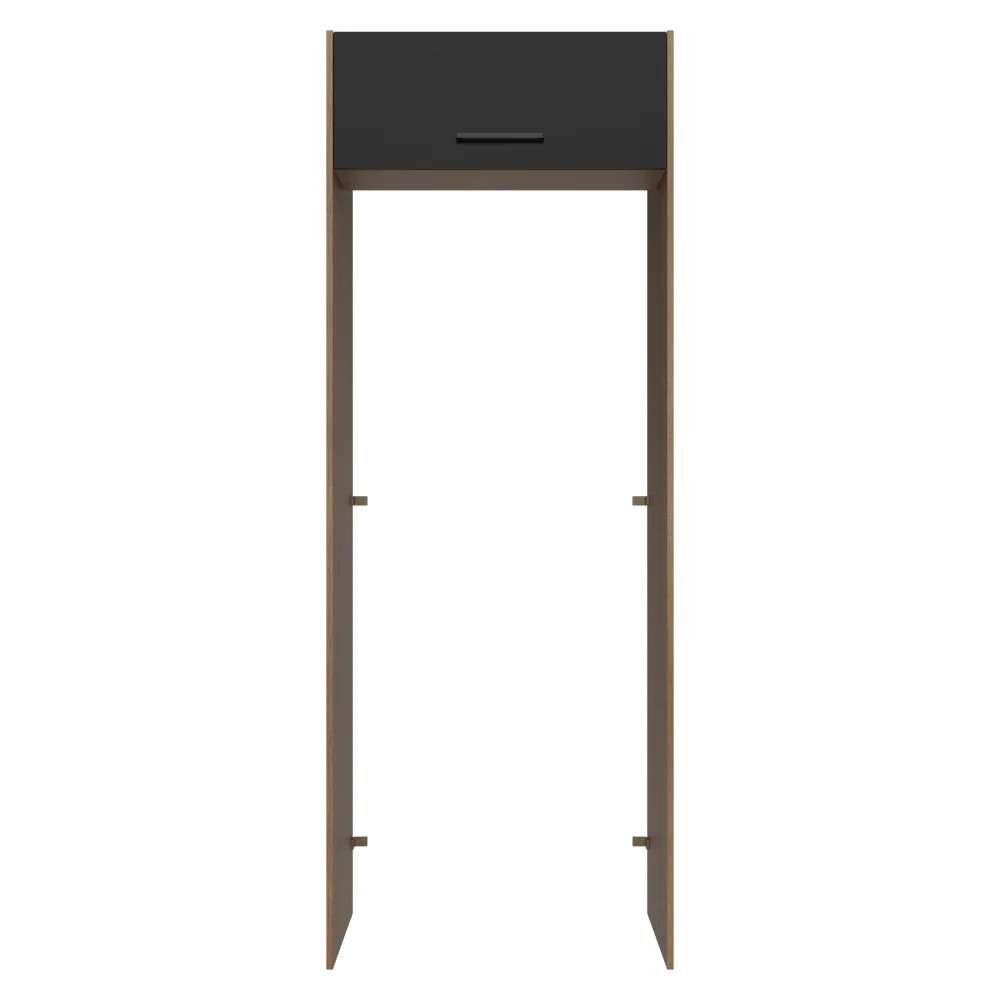Mueble para empotrar Heladera 83 cm 1 Puerta Rebatible Marrón/Negro Agata Madesa - Image 6