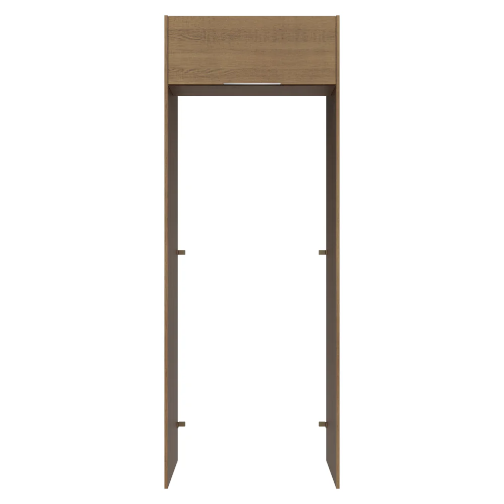 Mueble para empotrar Heladera 83 cm 1 Puerta Rebatible Marrón Stella Madesa - Image 6