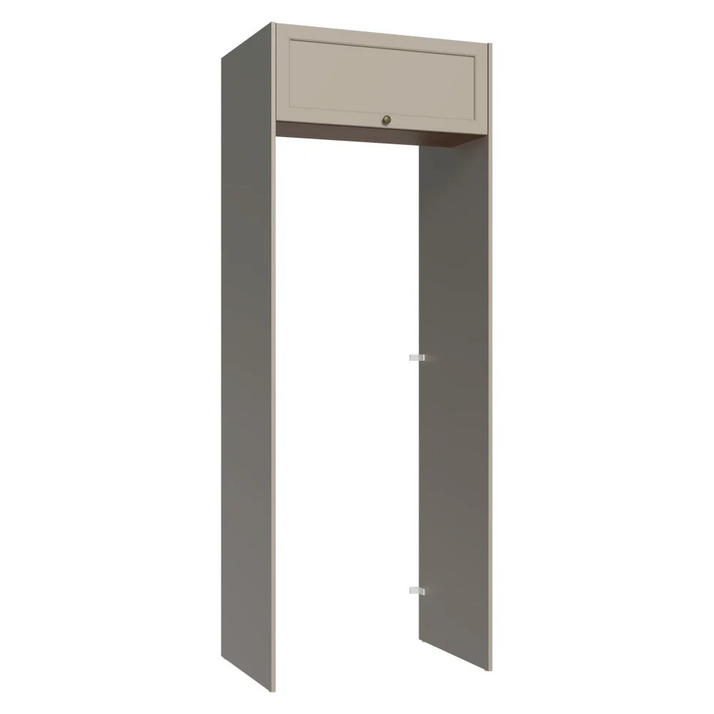 Mueble para empotrar Heladera 83 cm 1 Pueta Abatible Crema/Marrón/Crema Vik Madesa