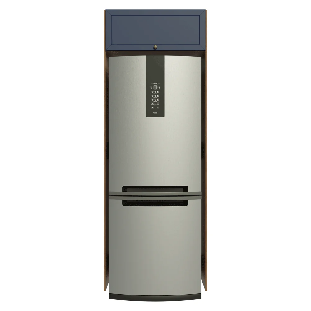 Mueble para Heladera 1 Puerta Rebatible Marrón/Azul Vik Madesa - Image 10