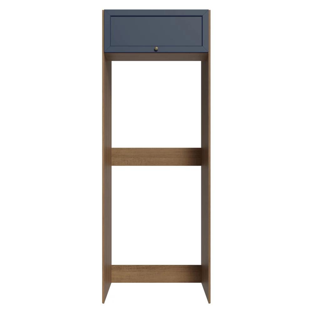 Mueble para Heladera 1 Puerta Rebatible Marrón/Azul Vik Madesa - Image 9