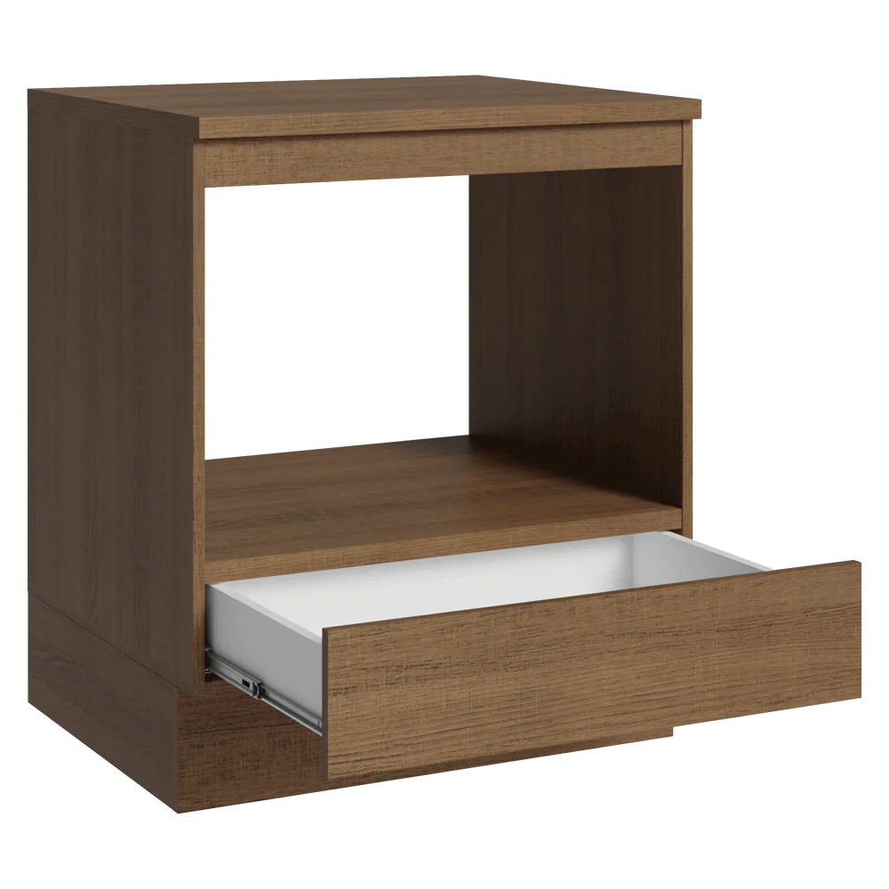 Mueble para Horno/Microondas 70 cm 1 Cajón (Con mesada) Marrón Madesa - Image 6