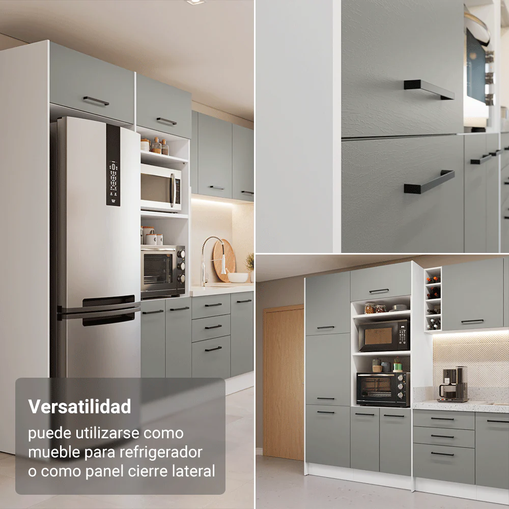 Panel de Cierre Lateral para Cocina 225 x 60cm Blanco Madesa - Image 3