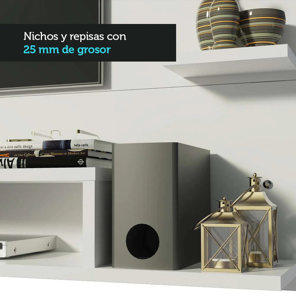 Panel para TV Hasta 60'' Blanco Alfa - Image 5