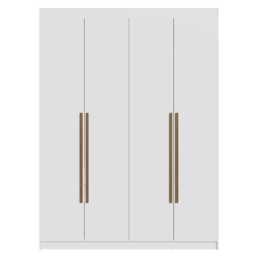 Placard Individual 4 Puertas Batientes Blanco/Blanco/Marrón Venus Madesa - Image 9