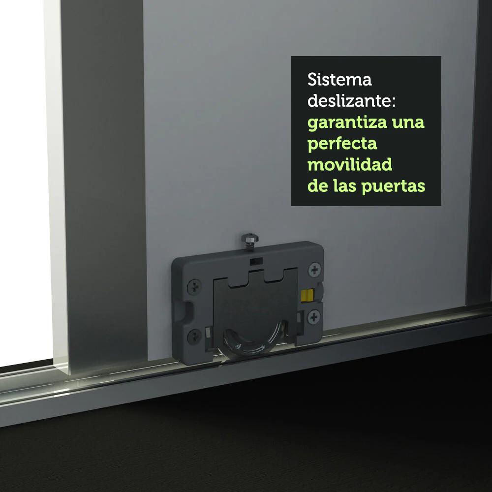 Placard Matrimonial 100% MDF Royale 3 Puertas Corredizas Negro - Image 7