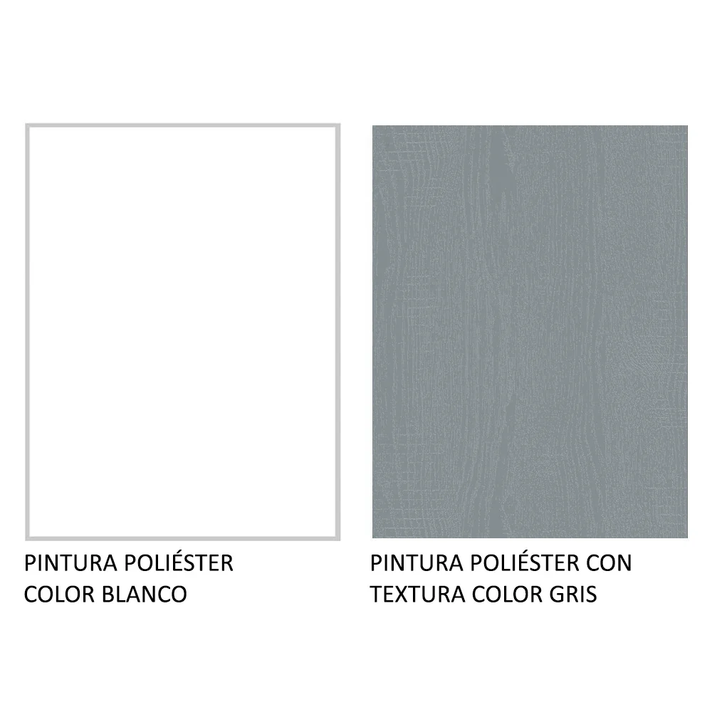 Placard Matrimonial 3 Puertas Corredizas Blanco/Gris Monaco - Image 10
