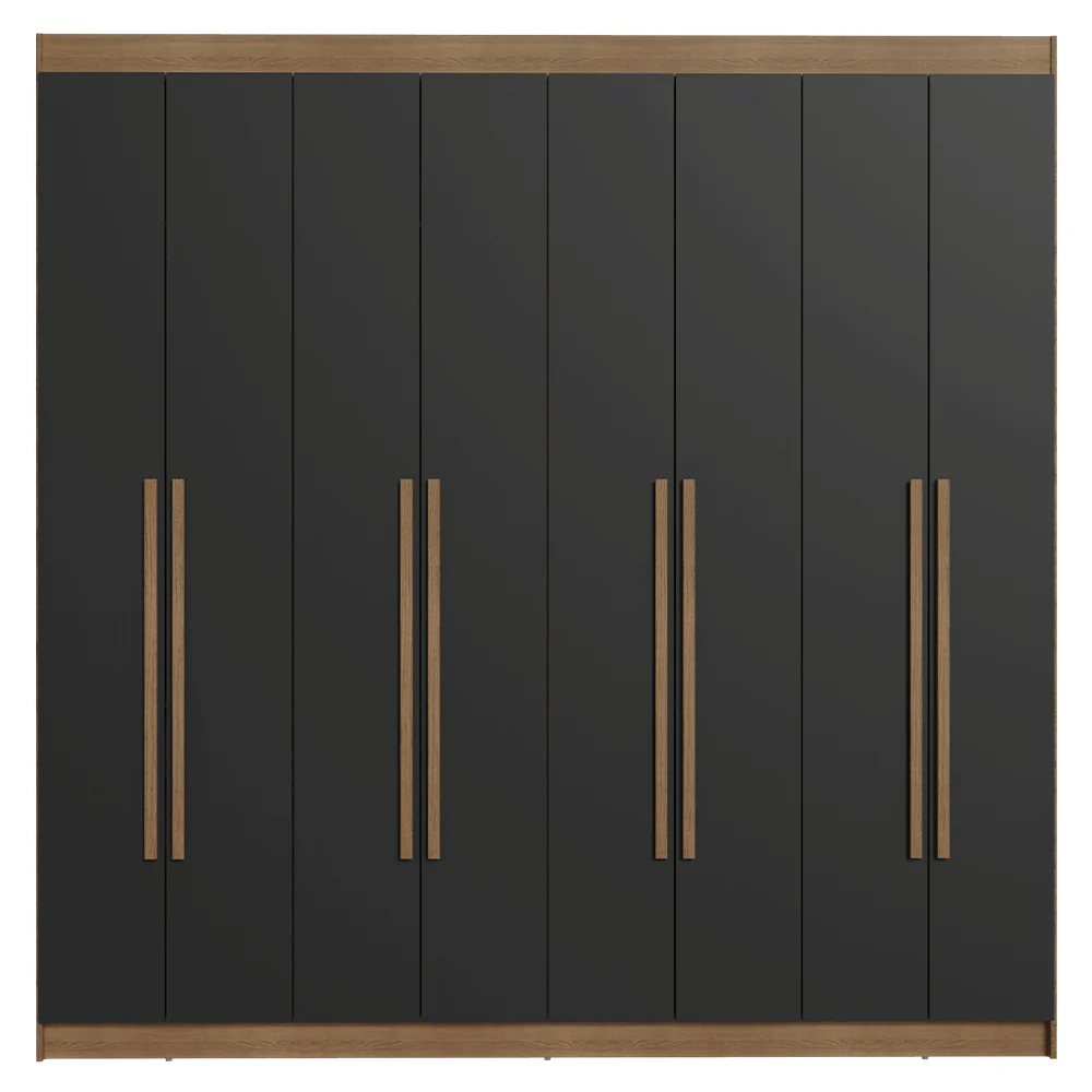 Placard Matrimonial 8 Puertas Batientes Venus Marrón/Negro/Marrón - Image 8