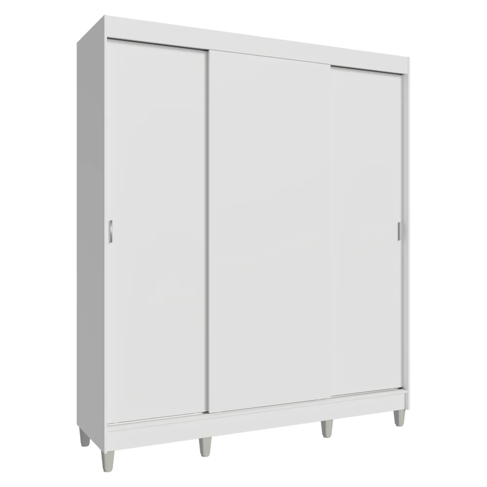 Placard Matrimonial con Patas 180 cm 3 Puertas Reno Blanco - Image 10