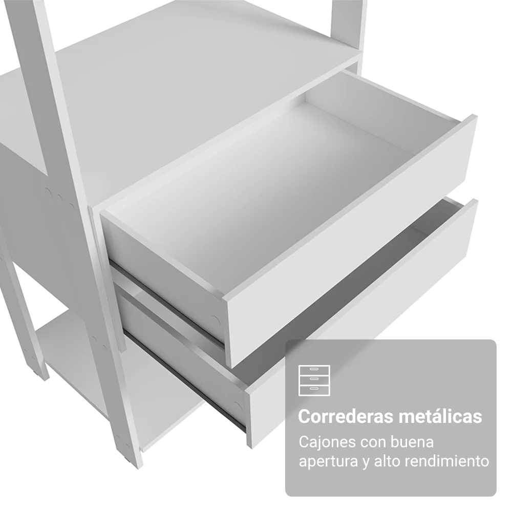 Placard Modulado 199 cm 4 Cajones Valencia Blanco - Image 5