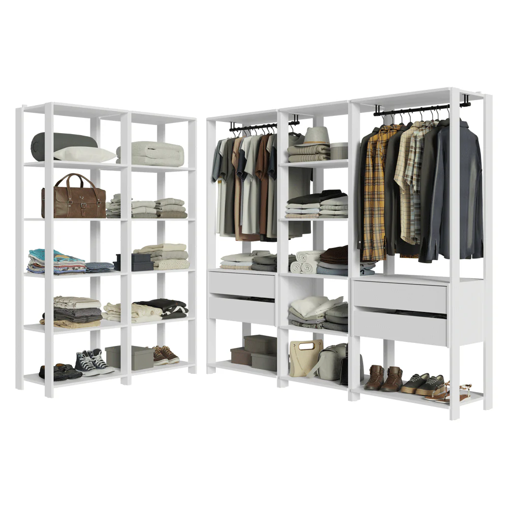 Placard Modulado 317 cm 4 Cajones Valenci Blanco - Image 8