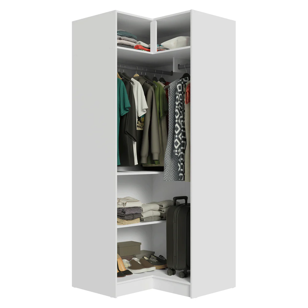 Placard Modulado de Esquina 190 cm 2 Puertas Neo Blanco - Image 4