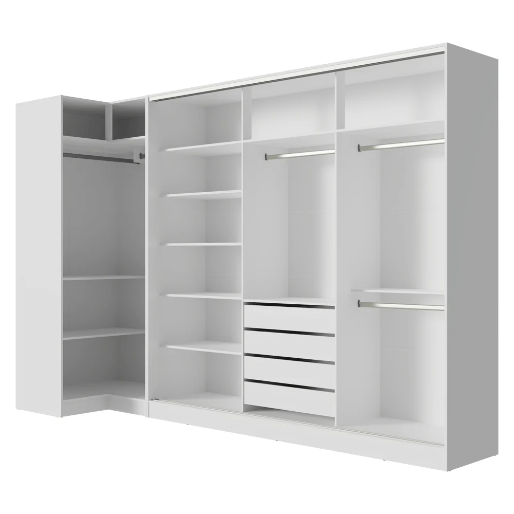 Placard Modulado Neo + Placard Royale Matrimonial 3 Puertas Corredizas Blanco - Image 5