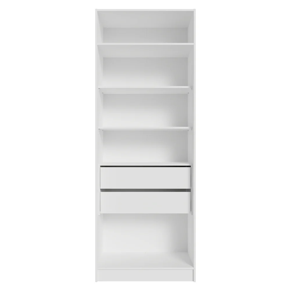 Placard Modular con 2 Puertas, 2 Cajones y 4 Estantes, Blanco Neo - Image 8