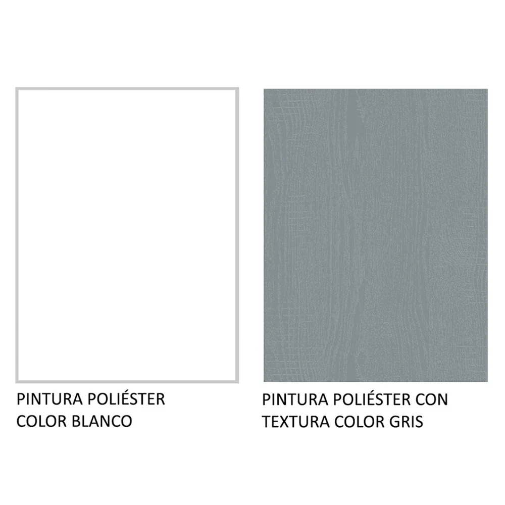 Placard Ropero Solteiro Madesa Denver 2 Puertas Corredizas Blanco/Gris - Image 10