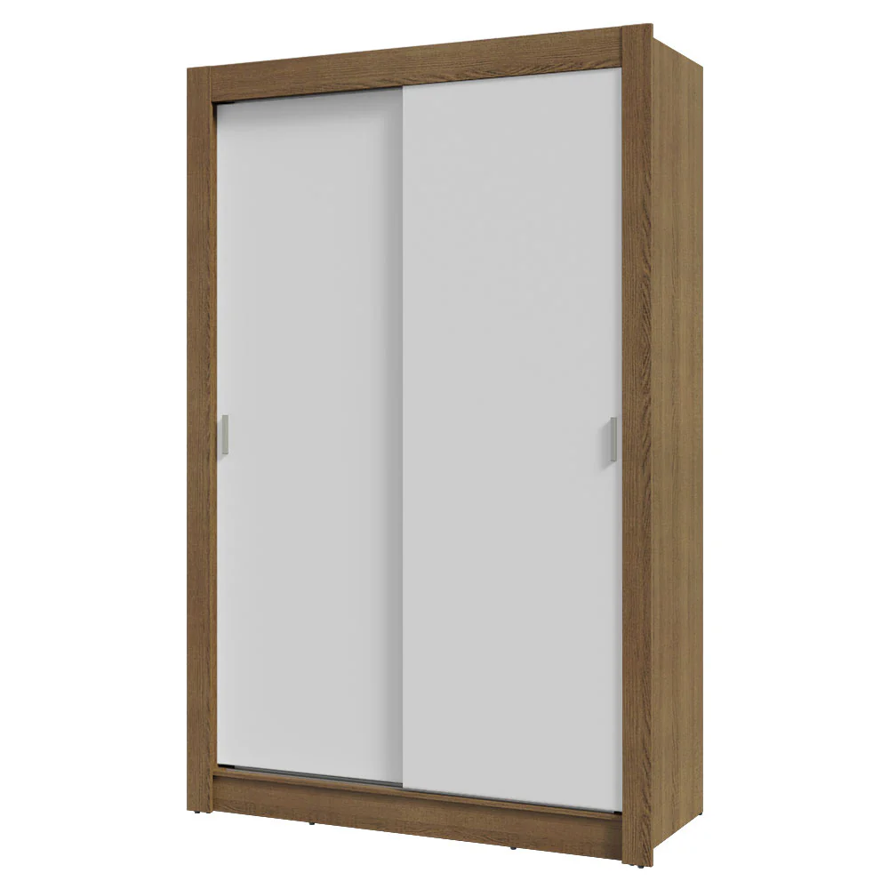 Placard Soltero 2 Puertas Corredizas Marrón/Blanco Milano - Image 3