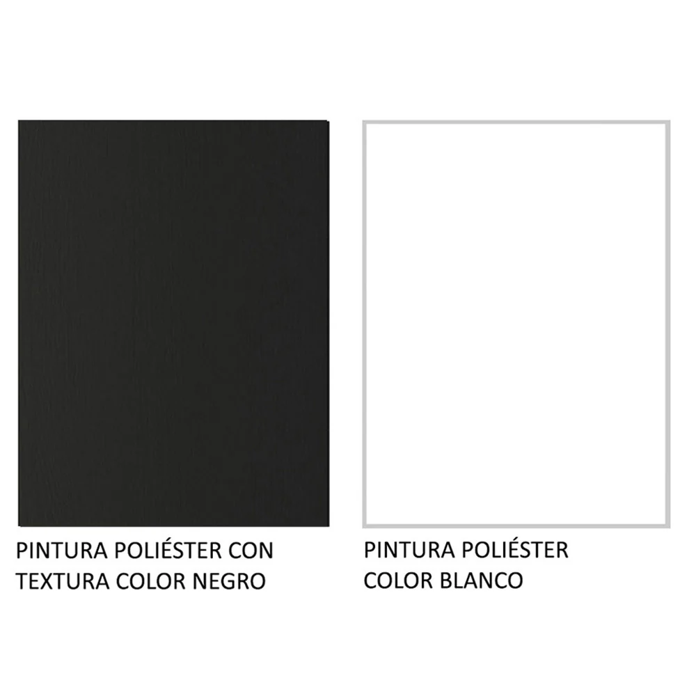Placard Soltero Dallas 2 Puertas Corredizas 2 Cajones Negro/Blanco - Image 9
