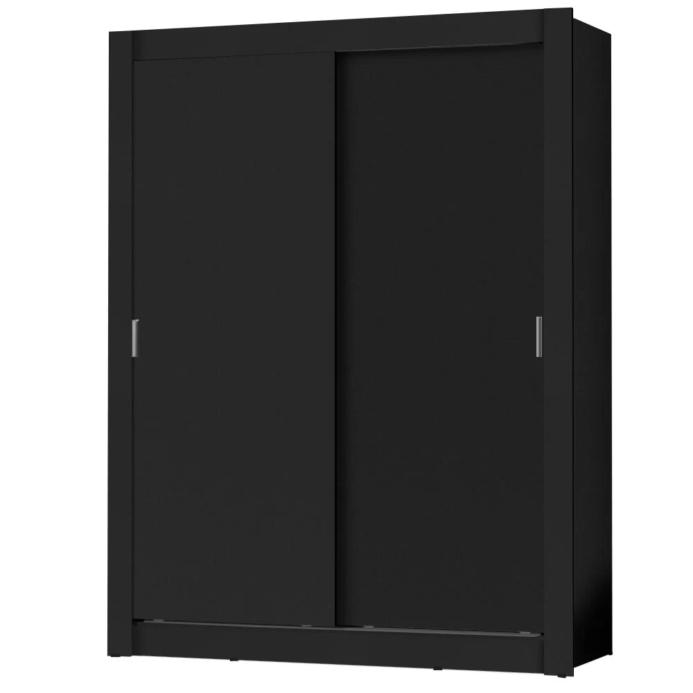 Placard Soltero Dallas Plus 2 Puertas Corredizas 4 Cajones Negro - Image 3