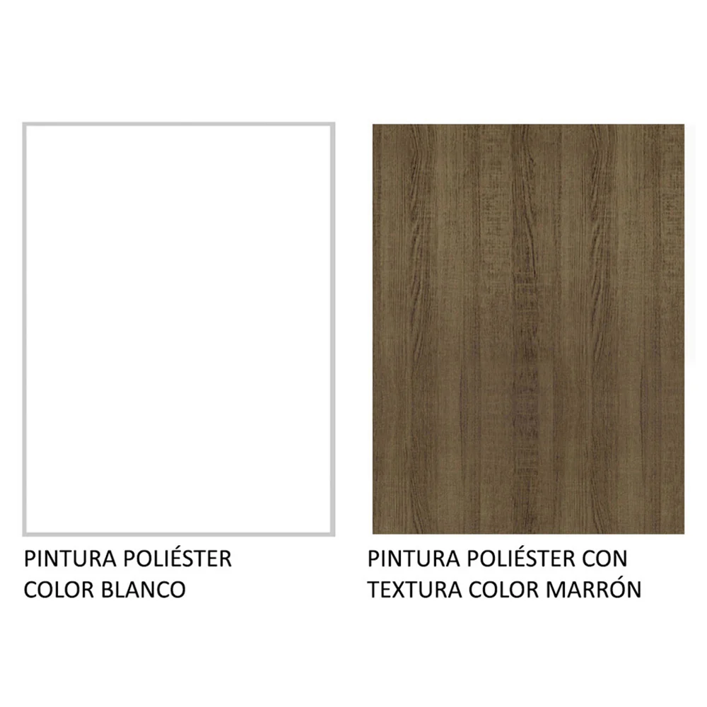 Placard Soltero Denver 2 Puertas Corredizas Blanco/Marrón - Image 10