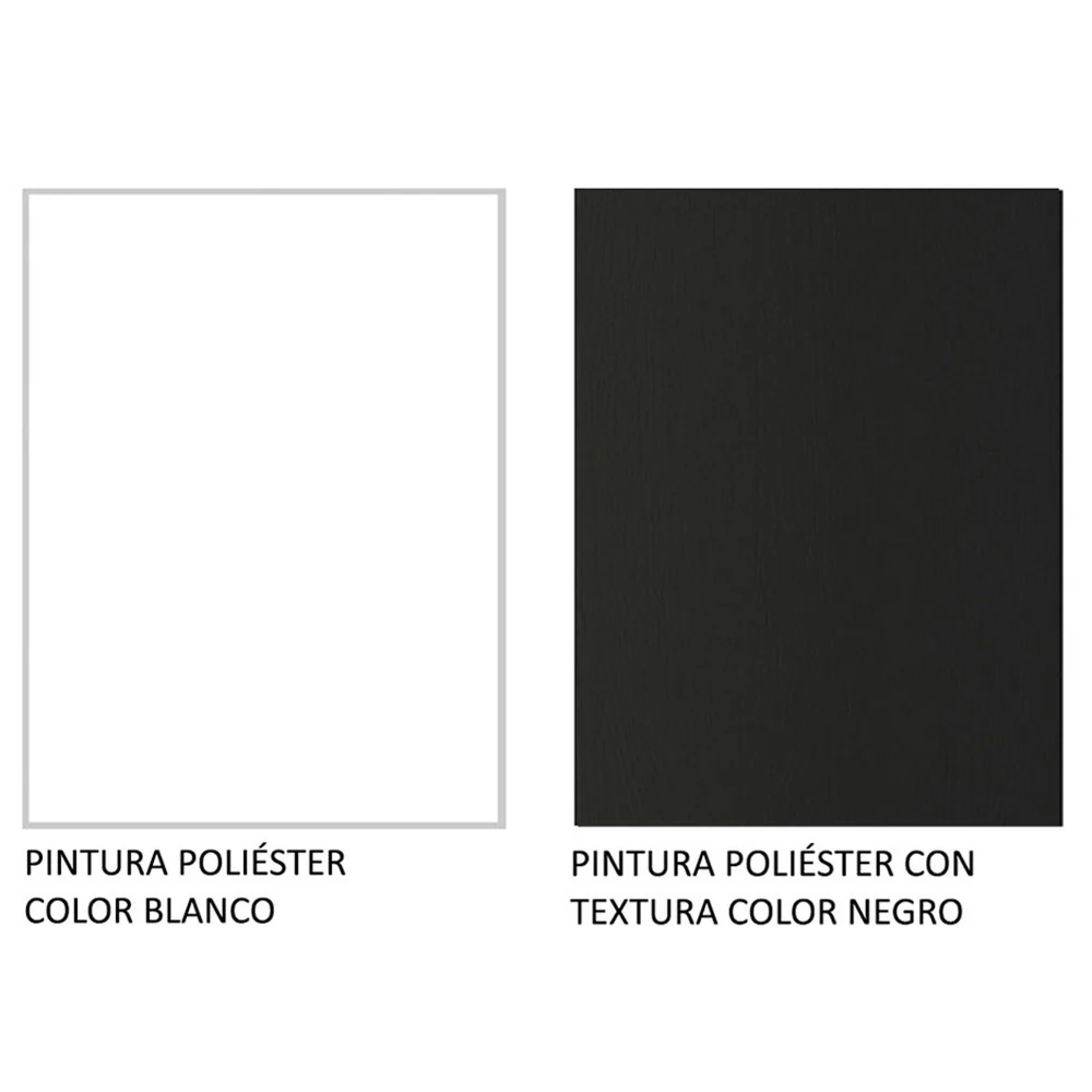Placard Soltero Denver 2 Puertas Corredizas Negro/Blanco - Image 9