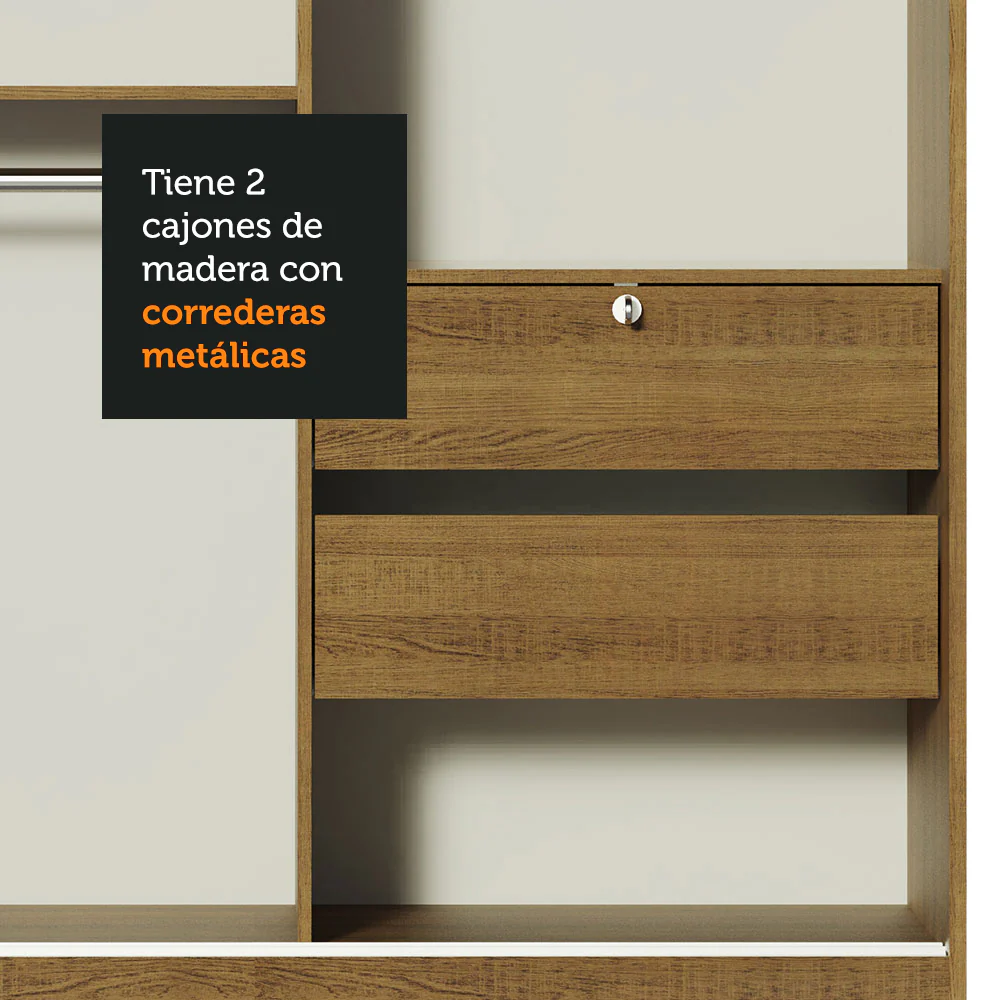 Placard Soltero Luke 2 Puertas Corredizas - Image 7