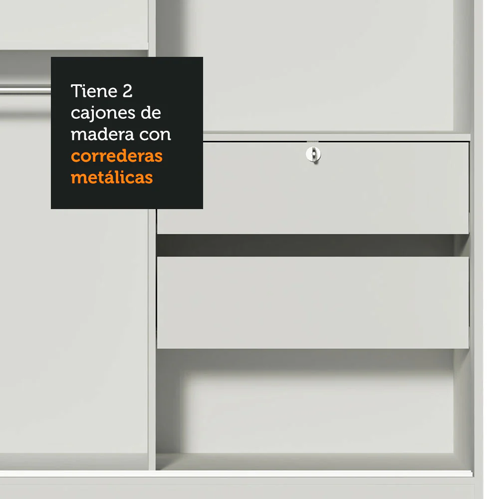 Placard Soltero Luke 2 Puertas Corredizas - Image 7