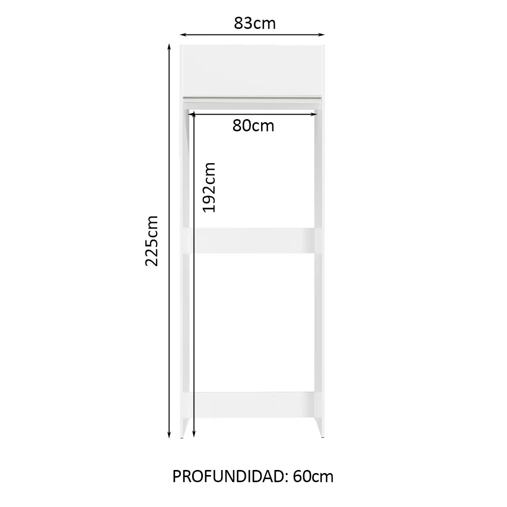 Porta refrigerador Madesa Glamy 1 puerta abatible - Blanco - Image 2