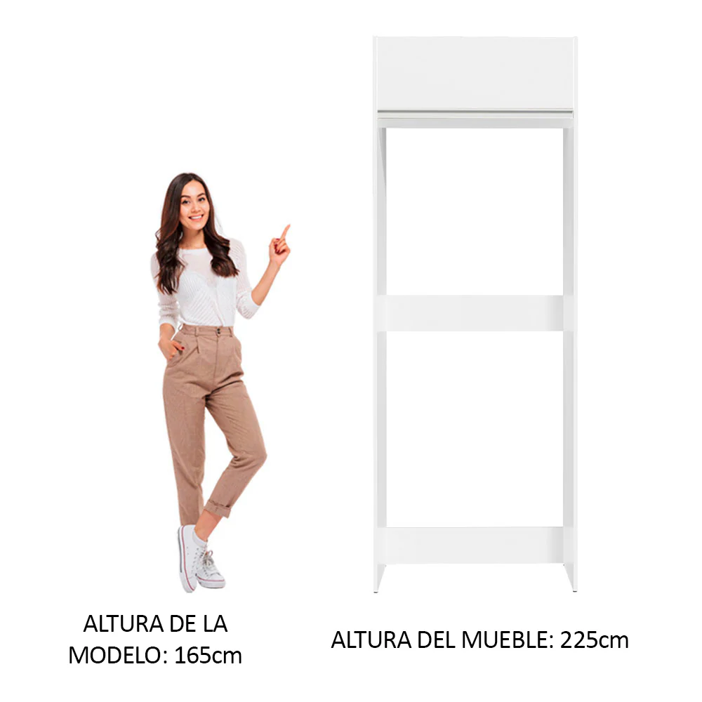 Porta refrigerador Madesa Glamy 1 puerta abatible - Blanco - Image 5