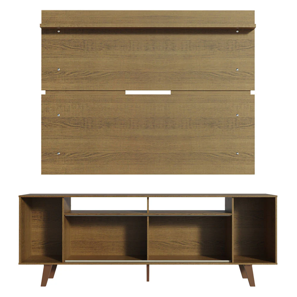 Rack Madesa Cancun con Patas y Panel para TV hasta 65 Pulgadas Marrón - Image 7