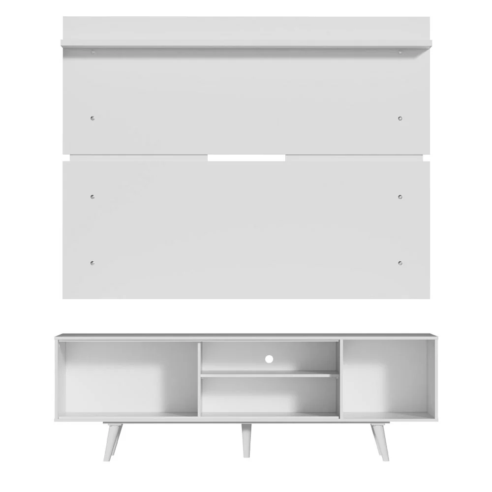 Rack Madesa Dubai con Panel para TV hasta 65 Pulgadas con Patas Blanco - Image 7
