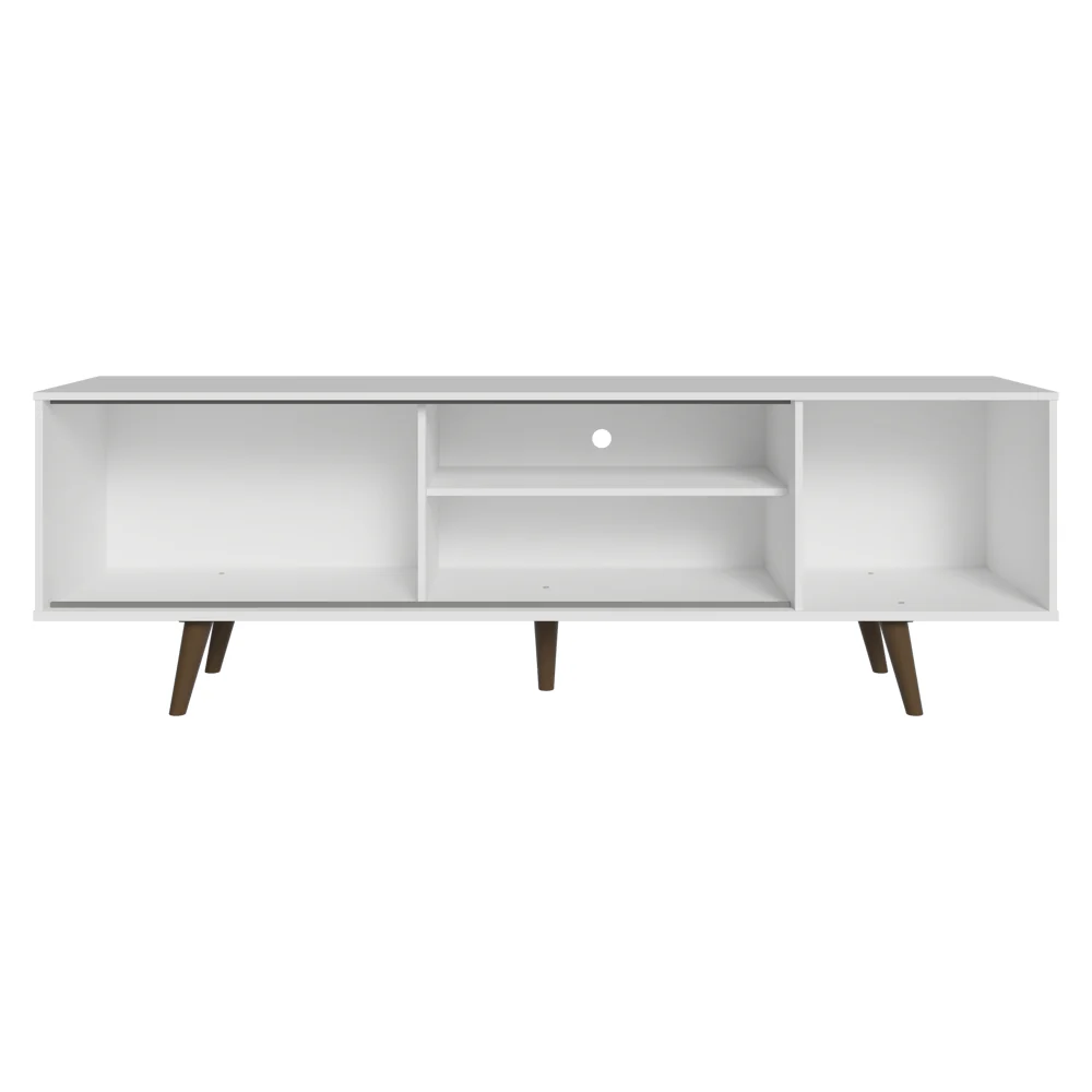 Rack Madesa Dubai para TV hasta 65 Pulgadas con Patas Blanco/Marrón 9B5Z - Image 8