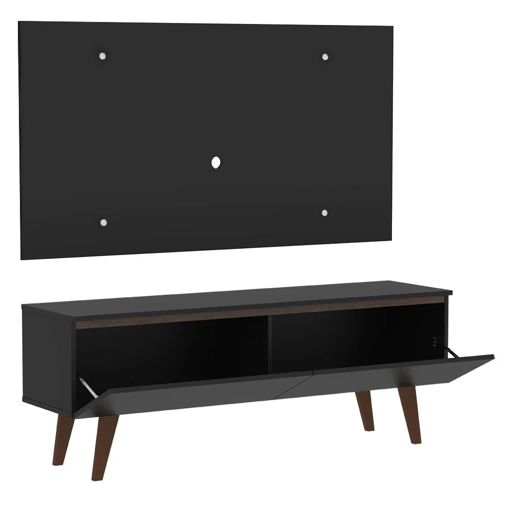 Rack Madesa Le Mans con Panel para TV hasta 55 Pulgadas 2 Puetas Negro - Image 6