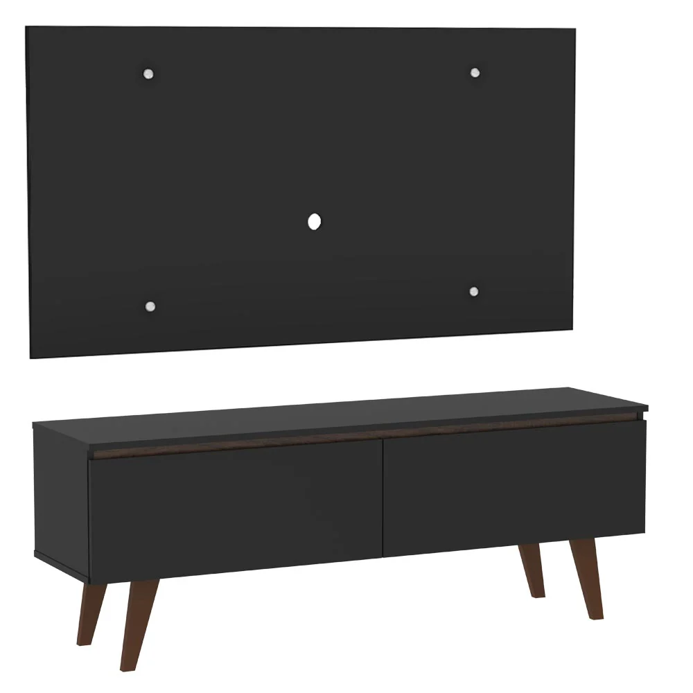 Rack Madesa Le Mans con Panel para TV hasta 55 Pulgadas 2 Puetas Negro - Image 7