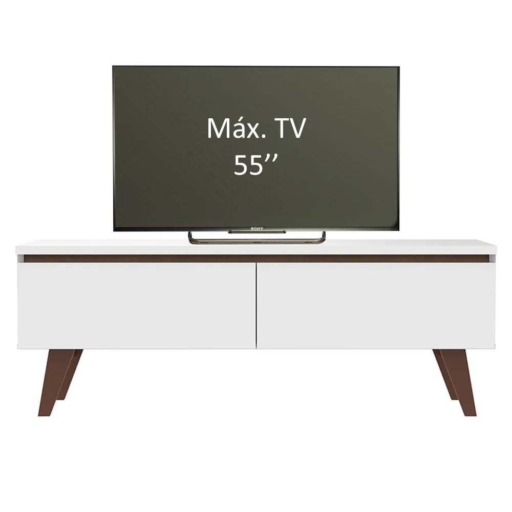Rack para TV hasta 55 pulgadas 2 Puertas Le Mans Blanco - Image 3