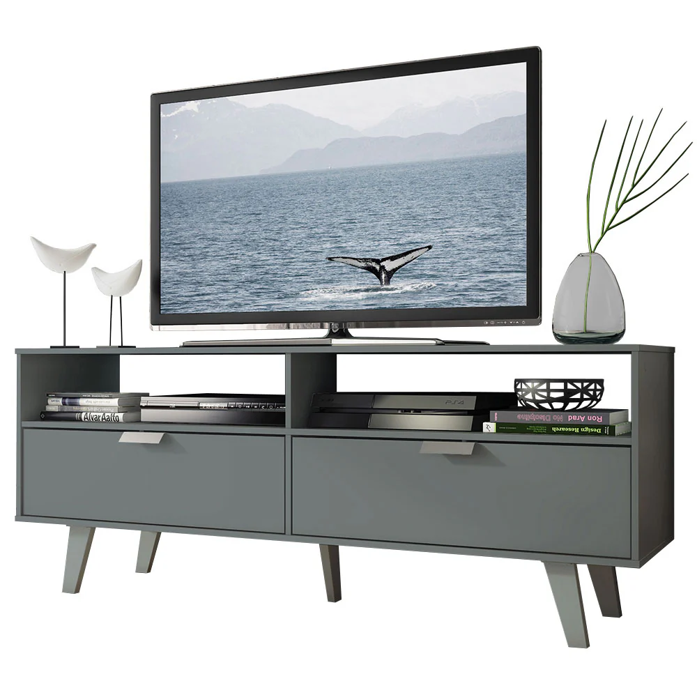Rack para TV hasta 55 pulgadas 2 Puertas Oslo Gris - Image 3