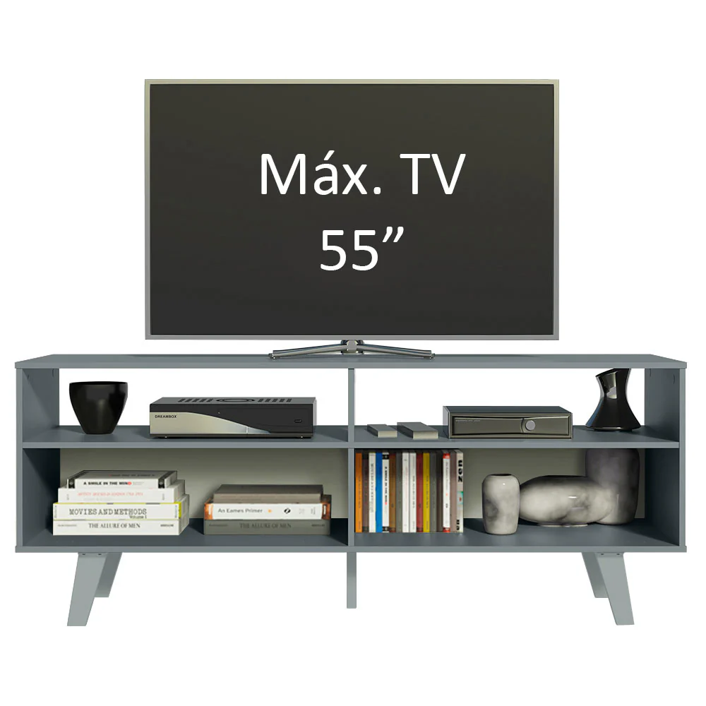 Rack para TV hasta 55 pulgadas 2 Puertas Oslo Gris - Image 5