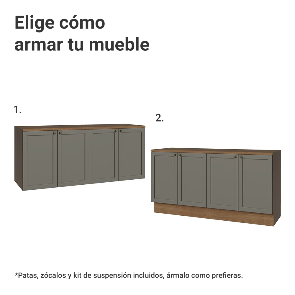 Rack para TV hasta 70 pulgadas + repisas de 160cm, Marrón/Gris Vik 05 - Image 4