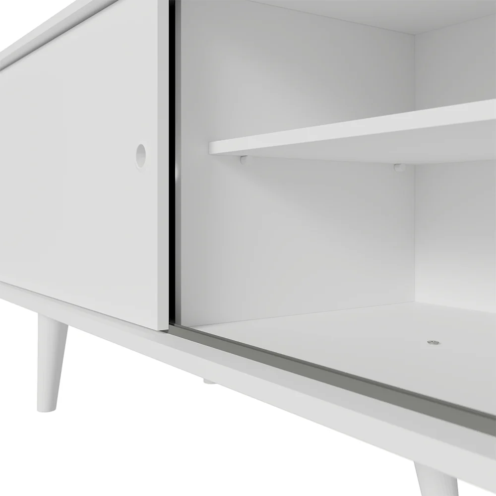 Rack para TV hasta 80 pulgadas 160 cm Con Patas Torino Blanco - Image 8