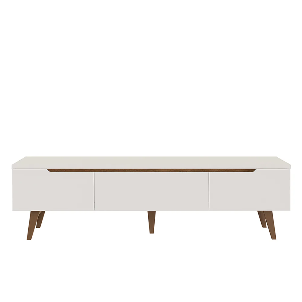 Rack para TV hasta 80 pulgadas 180 cm 2 Puertas 1 Cajón Doha Blanco/Marrón - Image 7