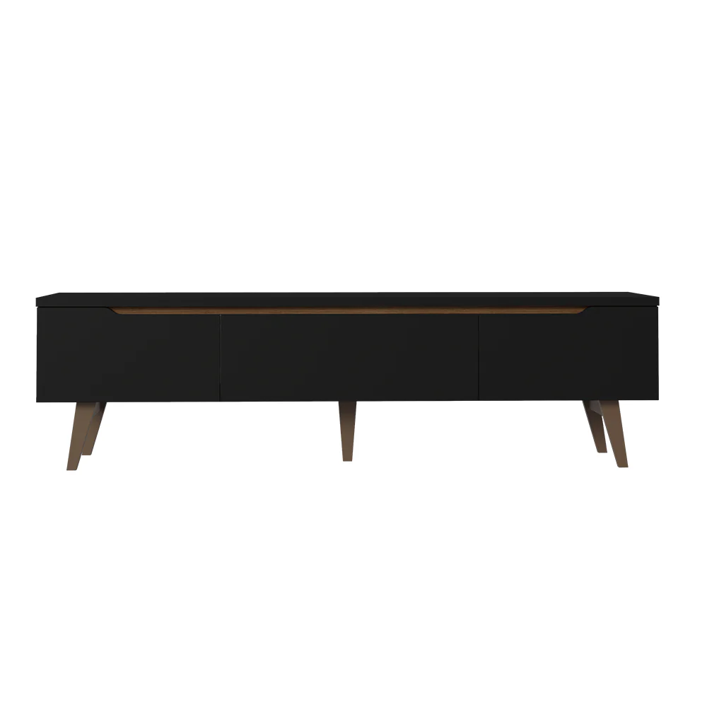 Rack para TV hasta 80 pulgadas 180 cm 2 Puertas 1 Cajón Doha Negro/Marrón - Image 7