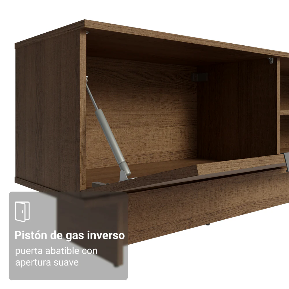 Rack para TV hasta 80 Pulgadas 218 cm 2 Puertas Marrón Stella Madesa - Image 7