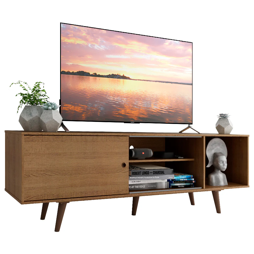 Rack para TV Madesa Dubai hasta 65 Pulgadas Marrón con patas Marrón - Image 3