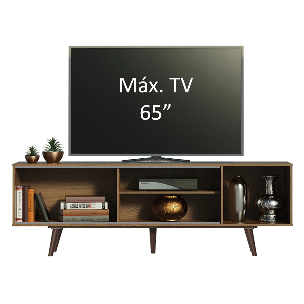 Rack para TV Madesa Dubai hasta 65 Pulgadas Marrón con patas Marrón - Image 4