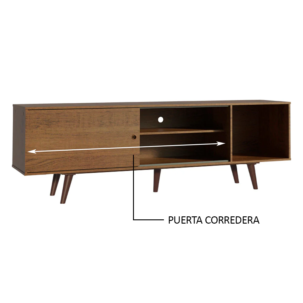 Rack para TV Madesa Dubai hasta 65 Pulgadas Marrón con patas Marrón - Image 5